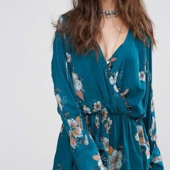 HOST PICK Free People Long Sleeve Floral Tunic LG - Picture 3 of 8